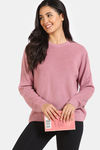 Zivame Retro Peek Jumpers Flat Knit Loungewear Top - Creole Pink — thumbnail 1